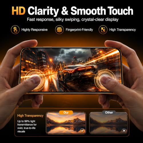 Privacy Screen Protector for iPhone Air (2-Pack) - 9H Tempered Glass with Anti-Scratch & Easy Installation