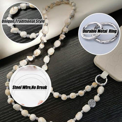 Phone Crossbody Strap, 2in1 Wrist Charm&Shoulder Lanyard,3Ways Usage free to Assembly and Disassembly Phone Strap with Tether Patches for Most Phones Bag Purse (L) - color: N