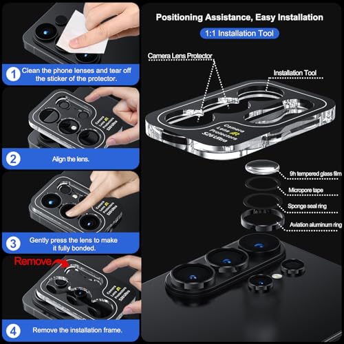 WSKEN for Samsung Galaxy S26 Ultra Camera Lens Protector - Ultra Thin - color: Black