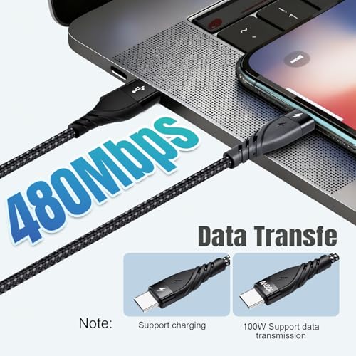 100W 3 USB C Splitter Charging Cable, Multi C Cords for all USB C Devices
