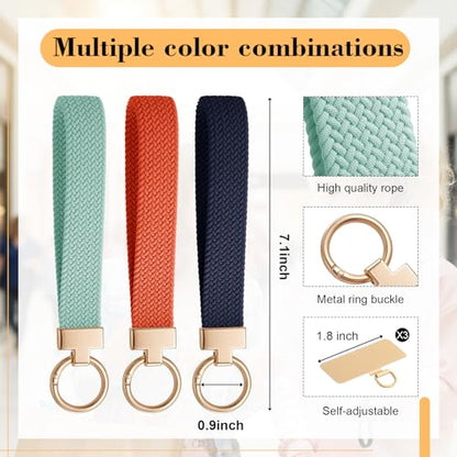 Bememo 3 Pcs Phone Wrist Strap - color: Red, Green, Black