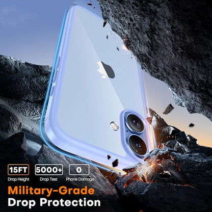 TAURI for iPhone 17 Case, Anti-Yellowing with Screen Protector, Military-Grade Protection Shockproof Slim Phone Case for iPhone 17, Star Blue - color: E-Blue Star