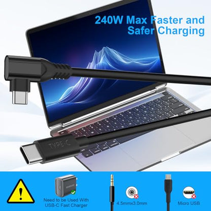 2Pack 10ft USB C to USB C Cable 240W Fast Charging for iPhone 17 16