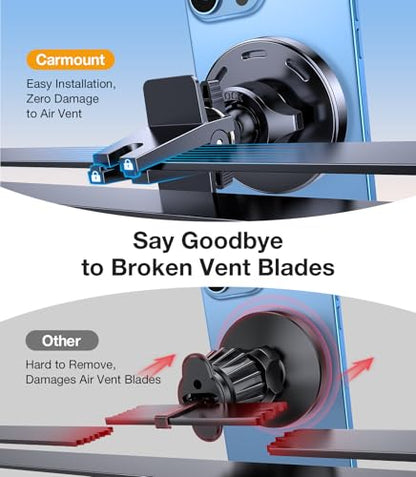 for MagSafe Car Mount Charger【20* N55 Magnet】 carmount 2.0 Magnietic Phone Holders for Your Car Air Vent Phone Mount for Car Vent Dashboard Wireless Car Charger for iPhone 17-12 Pro Max Magsafe Case