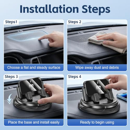 Fodeuxp Car Phone Holder 360 Degree Rotation, 2026 New Non-Slip Dashboard Cell Phone Holder, Universal Car Phone Mount Stand for Best Navigation and Viewing (1 pcs) - color: 1 pcs