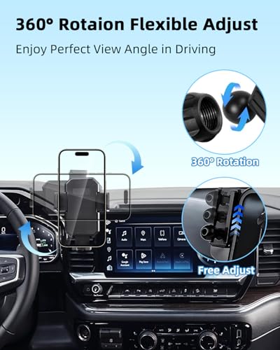 PZK Car Phone Holder for 2022-2026 Chevy Silverado/GMC Sierra 13.4'' Screen - color: Auto Lock, size: Silverado 1500/GMC Sierra 1500 2022-2026