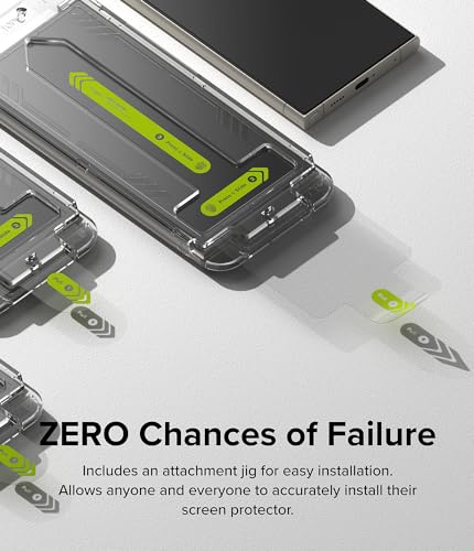 Ringke for Samsung Galaxy S24 Ultra Screen Protector [Easy Slide, 2 Pack] | Easy Installation with Alignment Tool, Case Friendly Premium 9H Hardness Tempered Glass - size: Galaxy S24 Ultra