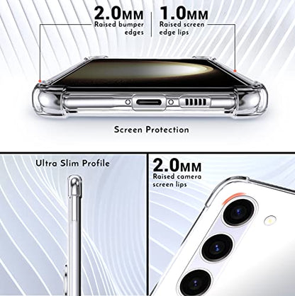 Shields Up for Samsung Galaxy S23 Plus Case with Card Holder Stand, Clear - color: Clear, size: Galaxy S23 Plus