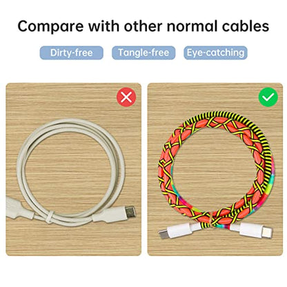60w USB C to Lighting Cable, Nylon Braided Cable Fast Charging Cable for iPhone 13 13 Pro 12 11 X XS XR 8 Plus(2PCS)