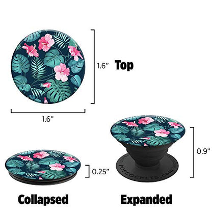 PopSockets: Collapsible Grip & Stand for Phones and Tablets - Hibiscus - color: Hibiscus