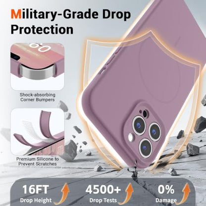 SUPFINE Silicone & Magnetic for iPhone 13 Pro Case - color: Blackcurrant, size: iPhone 13 Pro