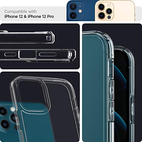 Spigen for iPhone 12/12 Pro Case, Ultra Hybrid [No Magnet Ring][Anti-Yellowing] - Crystal Clear - color: Crystal Clear, size: iPhone 12 / 12 Pro