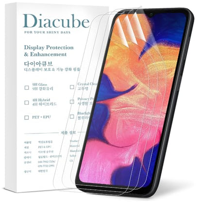 3-Pack for Samsung Galaxy A10E Flexible TPU-EPU Screen Protector [0.1S Fingerprint Unlock] [Real-Time Self-Healing] HD Clear, Bubble Free Easy Installation with Alignment Jig - size: Galaxy A10E