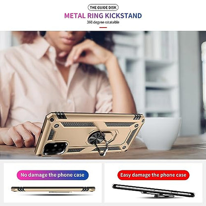 Samsung A71 5G Case, A71 5G Phone Case with Screen Protector, Military Grade Protective Cases with Ring for Samsung Galaxy A71 5G (Golden) - color: golden