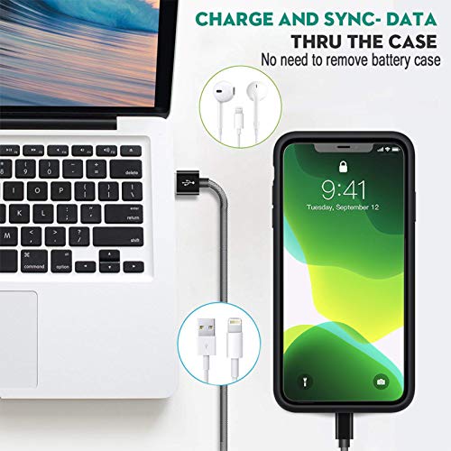 Battery Case for iPhone 11 Pro, Enhanced 7000mAh Ultra Thin Portable Protective Power Smart Charging Case Compatible with iPhone 11 Pro (5.8 inch) Rechargeable Extended Battery Charger Case (Black) - size: iPhone 11 Pro