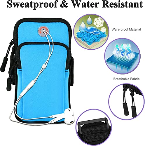 Phone Holder for Running Armband iPhone 17 16 16e 15 14 13 12 11 Pro Max Xs Xr X 8 Plus SE Mini,Galaxy Ultra S26 S25 S24 S23 S22 Note,Cell Phone Arm Bands Sleeve Workout Gym Jogging Men Women - color: 4-Blue