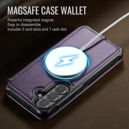 for Galaxy S26 Plus Slim Wallet Case Wireless Charging, Purple - color: Purple, size: Galaxy S26 Plus