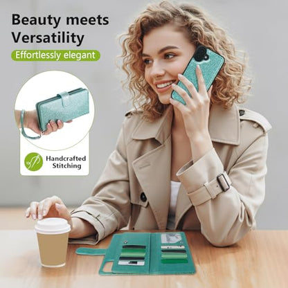 Varikke Wallet Case for iPhone 16 - Compatible with Magsafe, Mint Green - color: (Compatible with MagSafe) Mint, size: iPhone 16 6.1"