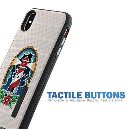 CasesOnDeck Case Compatible with [Apple iPhone X | iPhone Xs][Grip Tactical] iPhone Xs Hybrid Bump and Drop Protection Case Slim Fit Dual Layer Cover (Watch Tower) - color: Watch Tower