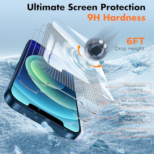 UNBREAKcable 3-Pack Screen Protector for iPhone 12/12 Pro Tempered Glass - size: iPhone 12/12 Pro