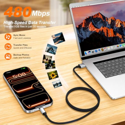 USB to USB C Cable 3FT, 2-Pack USB A to USB C Fast Charging Cord Braided, 3 FT USB to USBC Charger Cable for CarPlay, iPhone 17/16/15 Pro Max, Galaxy S26/S25, iPad Pro/Air - size: 3 FT