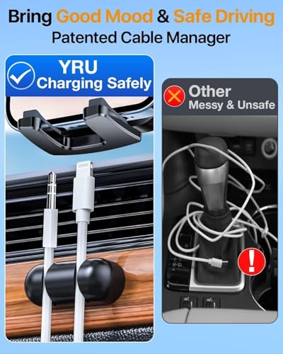 YRU True Military-Grade [360° Rotation Suction] 2026 Ultimate Car Phone Holder Mount 【90+LBS Safest Strongest & Patent Certs】 Dashboard Windshield Vent for iPhone 18 Pro Max Samsung Webcam, Blue Black - color: Dark Black