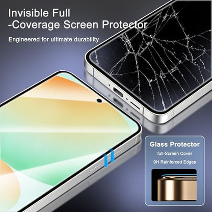 3 Pack for Samsung Galaxy S24 FE Screen Protector, 9H Tempered Glass Full Coverage, Case Friendly, HD Clear, Anti-Scratch, Fingerprint Compatible, Bubble-Free for S24 FE 5G 6.7” - size: 6.7 Inch-Galaxy S24 FE