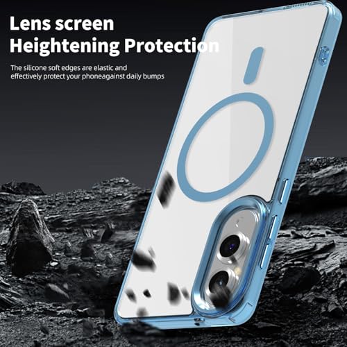 Lunivop for Samsung Galaxy s25 Edge Case Hard [Compatible with Magsafe Wireless Charging] Yellowing Resistant Magnetic Cover Clear para S 25 Edge 6.7 '' 5G 2025 Rugged Best Phone Cases Light Blue - color: Light Blue, size: Compatible with Samsung Galaxy S