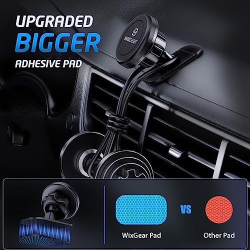 Magnetic Car Mount [2-Pack] - Universal Stick-On Dashboard Magnetic Phone Holder for Car, Strong Magnet Mount for Cell Phones & Mini Tablets with Swift-Snap Technology