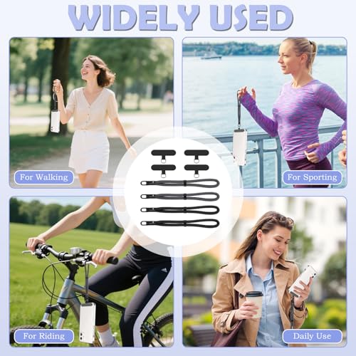 4Pcs Phone Wrist Strap with Tether Tabs, Lanyard for Phone with Ultra-Thin 0.015" Phone Tab, Adjustable Wristlet Strap 360°Rotating, Wrist Lanyard for Running Cycling Outdoor