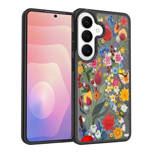 for Samsung Galaxy S26 5G Case: Cute Flowers Floral Design for Girls Women Translucent Matte Slim Soft TPU Bumper Shockproof Silicone Cell Phone Cover (Garden) - color: Wild Flower