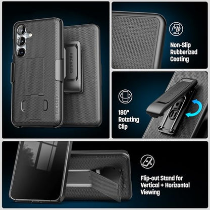 Encased DuraClip for Samsung Galaxy S26 Plus Belt Clip Case with Phone Holster and Kickstand - size: S26 Plus