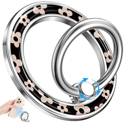 Magnetic Phone Ring, Compatible with MagSafe Phone Grip, Floral - color: Floral
