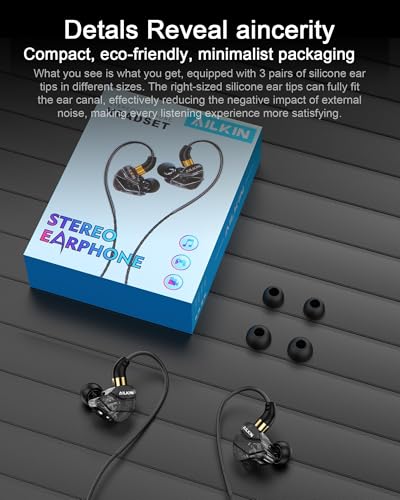 AILKIN Lightning Earbuds for iPhone, Wired Headphones with Noise Isolating