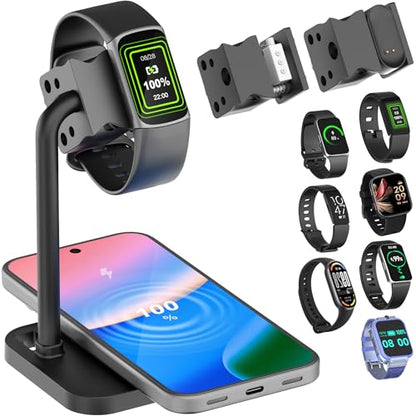 2-in-1 Universal Wireless Charging Dock - color: Black Wireless Charging Dock