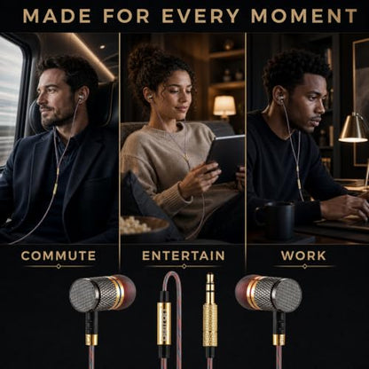 Betron YSM1000 Earphones Wired Earbud Headphones with 3.5mm Jack