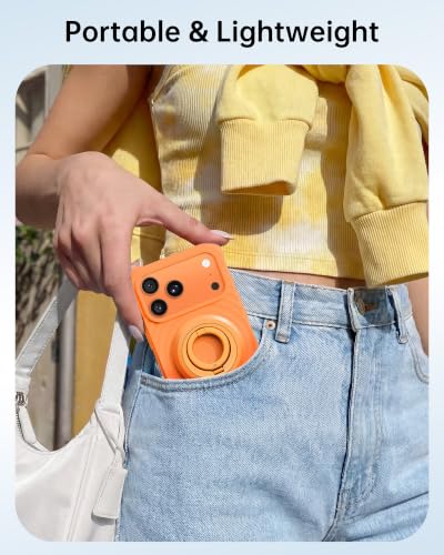 SYNCWIRE Magnetic Phone Ring Holder, for MagSafe Phone Grip Stand Kickstand - color: Cosmic Orange