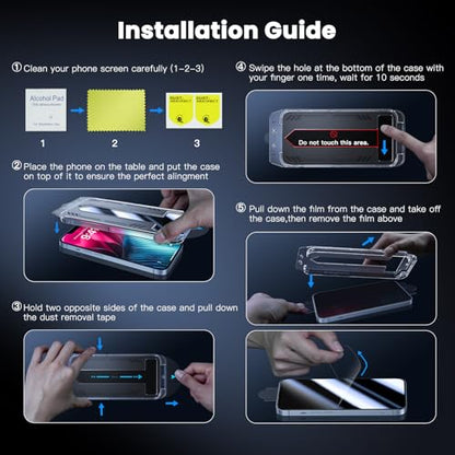 Uyiton for iPhone 13/13 Pro/14 Privacy Screen Protector UnBreak-Glass - size: iPhone 13/13 Pro/14 - 6.1 inch