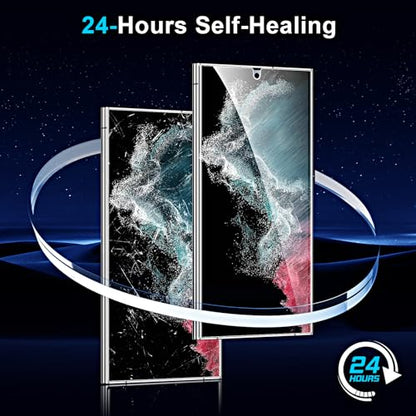 3 Pack Screen Protector for Samsung Galaxy S22 Ultra [Not Glass], Support Fingerprint Flexible TPU Film with Camera Lens Protector, Full Coverage - size: Samsung Galaxy S22 Ultra