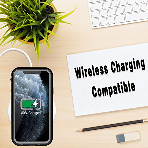 iPhone 11 Pro Max Waterproof Rugged Case - Slim Design with Built-in Screen Protector, Shockproof, 6.5" (Black&Gray) - color: Black&Gray, size: iPhone 11 Pro Max