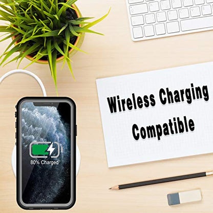 iPhone 11 Pro Max Waterproof Rugged Case - Slim Design with Built-in Screen Protector, Shockproof, 6.5" (Black&Gray) - color: Black&Gray, size: iPhone 11 Pro Max
