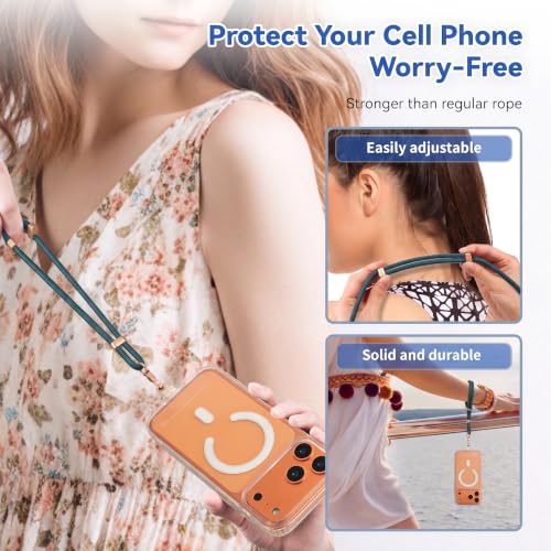 VVAAGG Cell Phone Lanyard for iPhone Crossbody Phone Strap - color: Dkgreen