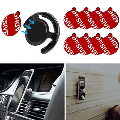 8 Pack Sticky Adhesive Compatible with Socket Mount Base, PKYAA Double-Sided Replacement Tape for Car Magnetic Phone Holder, 4 Pack Sticker Pads for Collapsible Grip & Stand Base