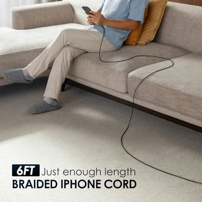 iPhone Charger Fast Charging [MFi Certified] Apple Charger Cord 6FT, 2 Pack - size: 6FT 2Pack, style: USB-C to Lightning Cable