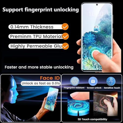 nulala Privacy Screen Protector for Samsung Galaxy S10 Plus [Not Glass] Support Fingerprint Unlock -Touch Sensitive Anti-Spy Flexible TPU Film for Samsung S10+, 3-Pack - size: Galaxy S10 Plus