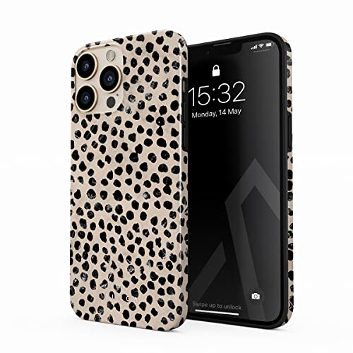 BURGA Phone Case for iPhone 13 Pro - Cute, Trendy, Aesthetic, Designer Pattern, 13pro Phone Cover, Hard Shell Protection - fits Apple iPhone 13 Pro Case for Women and Men - color: Almond Latte, size: iPhone 13 Pro
