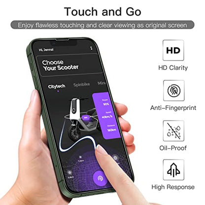 JETech Full-Coverage Screen Protector for iPhone 13 mini, 3-Pack | Black Edge Tempered Glass, Easy Installation Tool, HD Clear, Case-Friendly - size: iPhone 13 mini