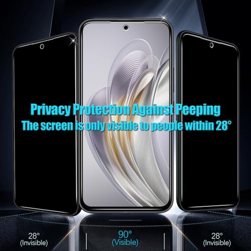 Slanku for Samsung Galaxy A54 5G Privacy Screen Protector Tempered Glass - color: Black