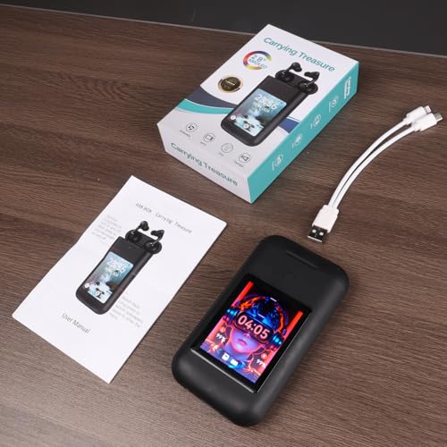 Wireless Earbuds Bluetooth 5.3 Headphones,Long Playtime Ear Buds with Mic Waterproof in Ear Earphones Charging Case with Multi Functions LED Full Color Touch Screen for Android iOS Phones Sport,black - color: Black