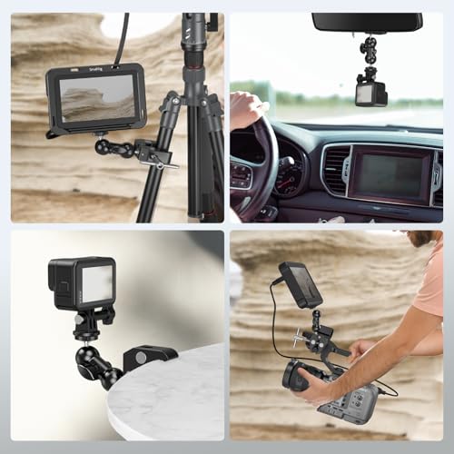 SMALLRIG Super Clamp Mount 2-Pack, Double Ball Head Magic Arm for Camera - style: Clamp 2 Pack